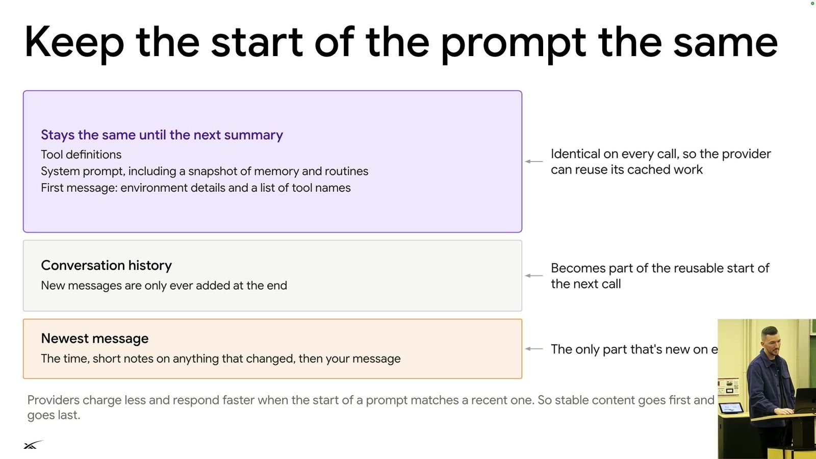 Keep the start of the prompt the same
