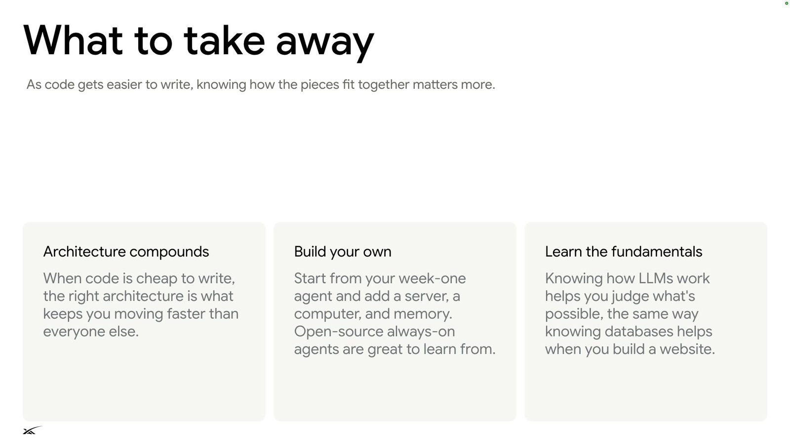 What to take away